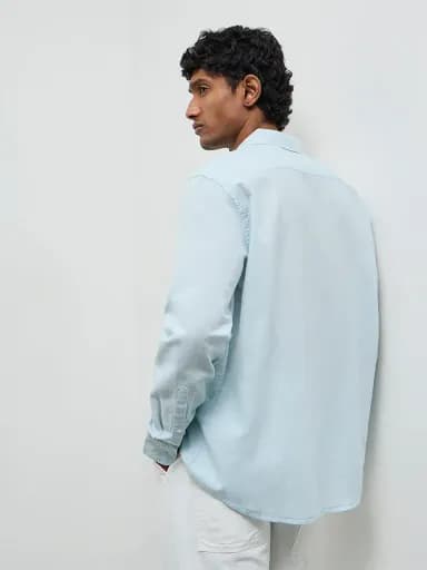 Light Teal Classic Long Sleeve Shirt